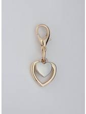 MADISON 2 Heart Charm - Light Gold/Silver