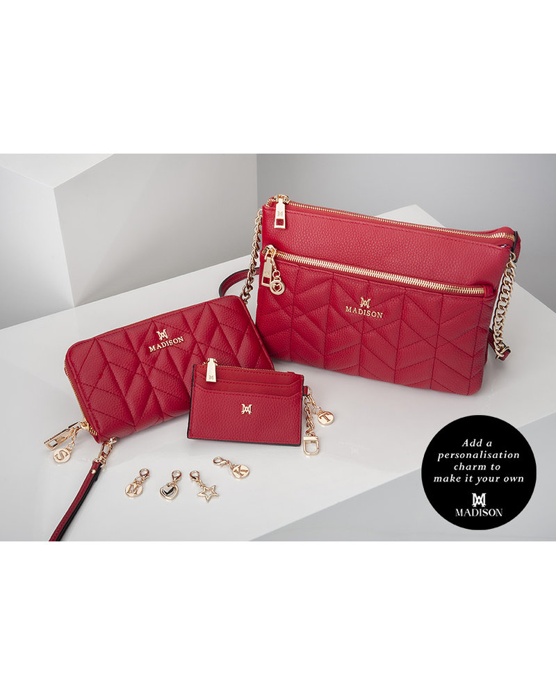 MADISON Hannah Zip Card Case - Red