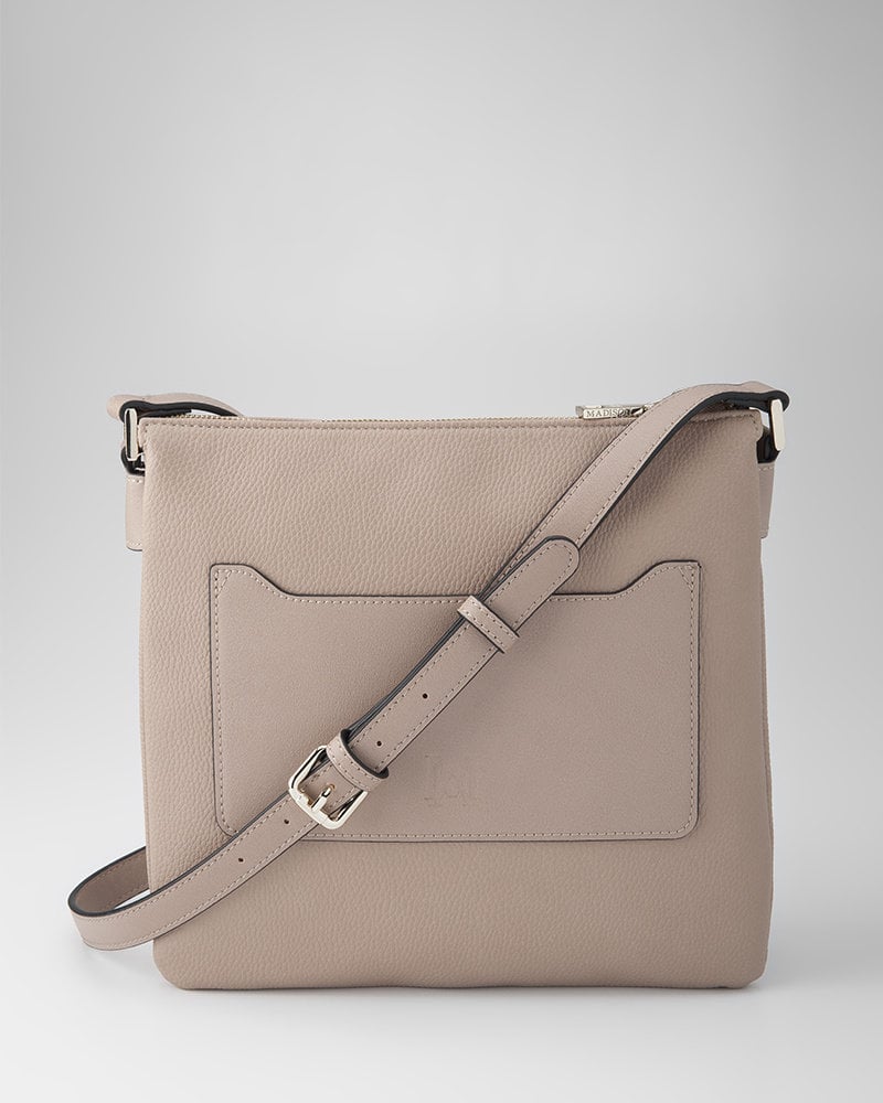 MADISON Renee N/S 2 Compartment Crossbody - Taupe