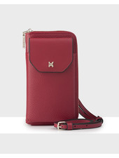 MADISON Hallie Large Phone  Wallet Crossbody - Red