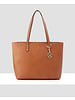 MADISON Evelyn Unlined Shopper Tote - Lt Tan