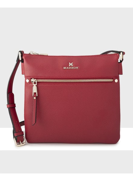 MADISON Renee N/S 2 Compartment Crossbody - Red