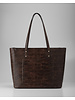 MADISON Evelyn Unlined Shopper Tote - Brown Croc-Emboss