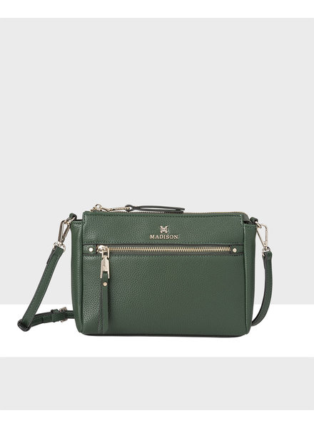 MADISON Willow Zip Top Crossbody - Forest Green