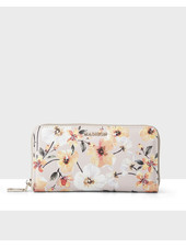 MADISON Abigail Zip Around Open Style Clutch Wallet - Yellow Stone Floral