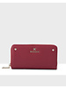 MADISON Mila Zip Around Gusseted Wallet w/ Front Tab - Red