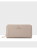 MADISON Mila Zip Around Gusseted Wallet w/ Front Tab - Taupe