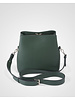 MADISON Joanie Crossbody Bucket Bag - Forest Green/Black+ Green Strap