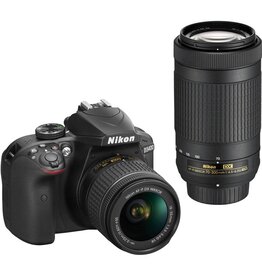 Nikon D3400 with 18-55mm VR & 70-300mm