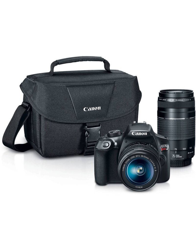 Canon EOS Rebel T6 with 18-55mm and 75-300mm Double Zoom Kit