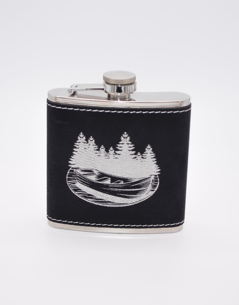 Leather Logo Flask