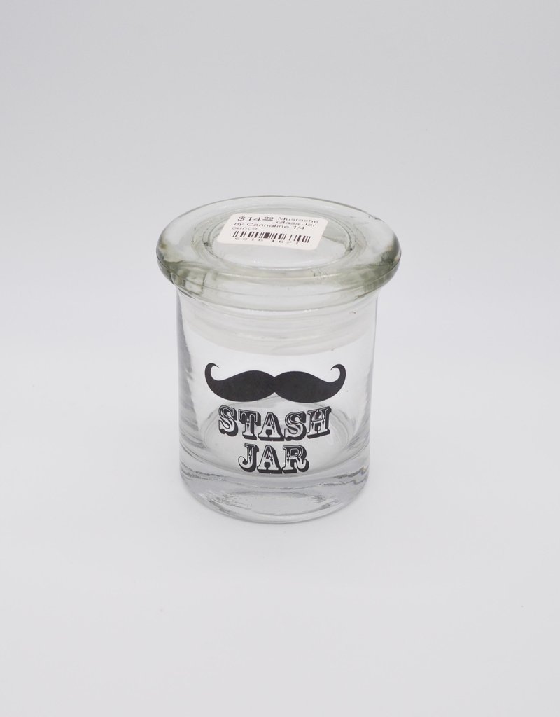 Cannaline Mustache Glass Jar by Cannaline
