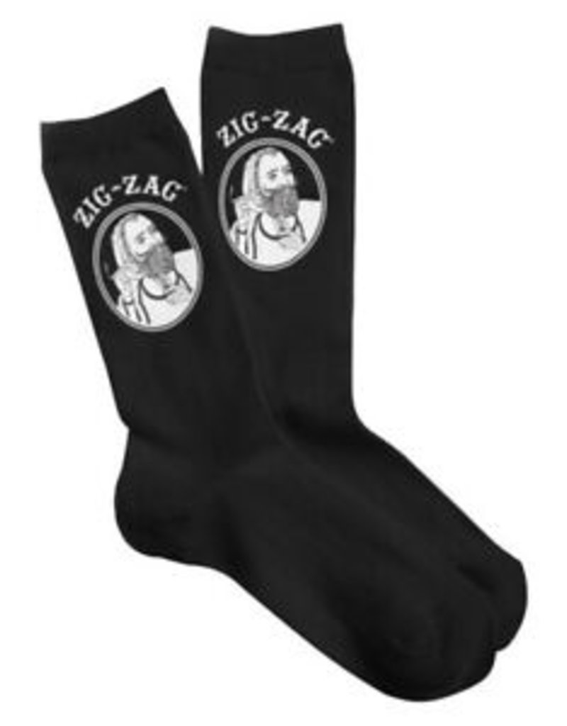 Zig Zag Zig Zag Crew Socks Black