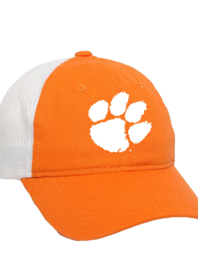 Clemson Clemson Paw Unstructed Hat Orange/White