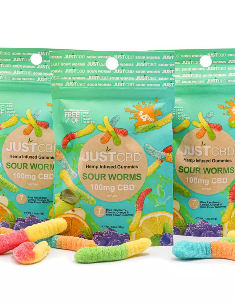 just cbd Just CBD - Gummies 100mg Bag Sour Worms