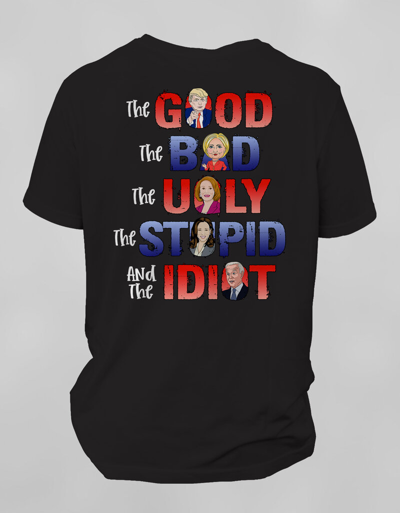 Southpaw Printz Front Pocket - Full Black T-Shirt Trump Design