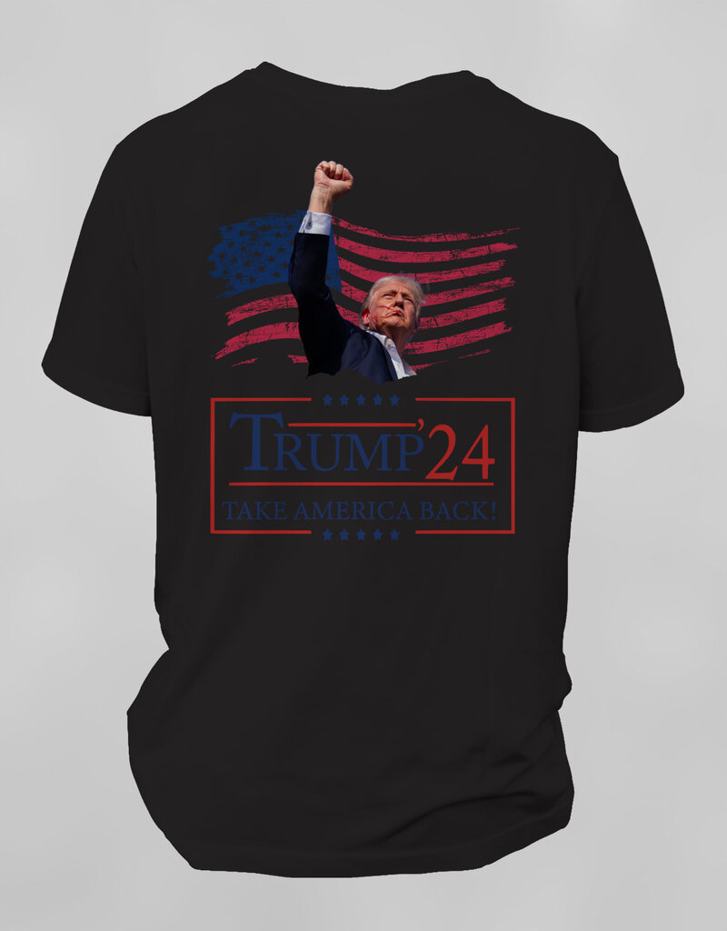 Southpaw Printz Front Pocket - Full Black T-Shirt Trump Design