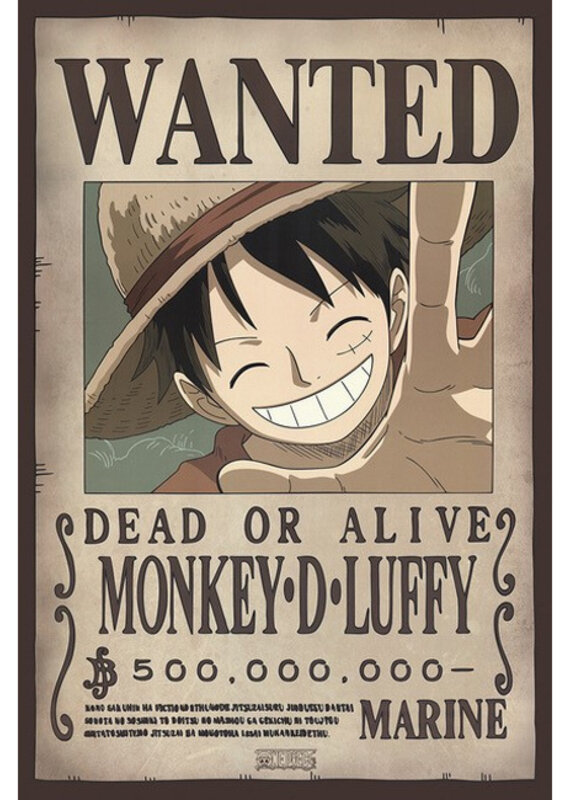 One Piece - Monkey Luffy Wanted Poster
