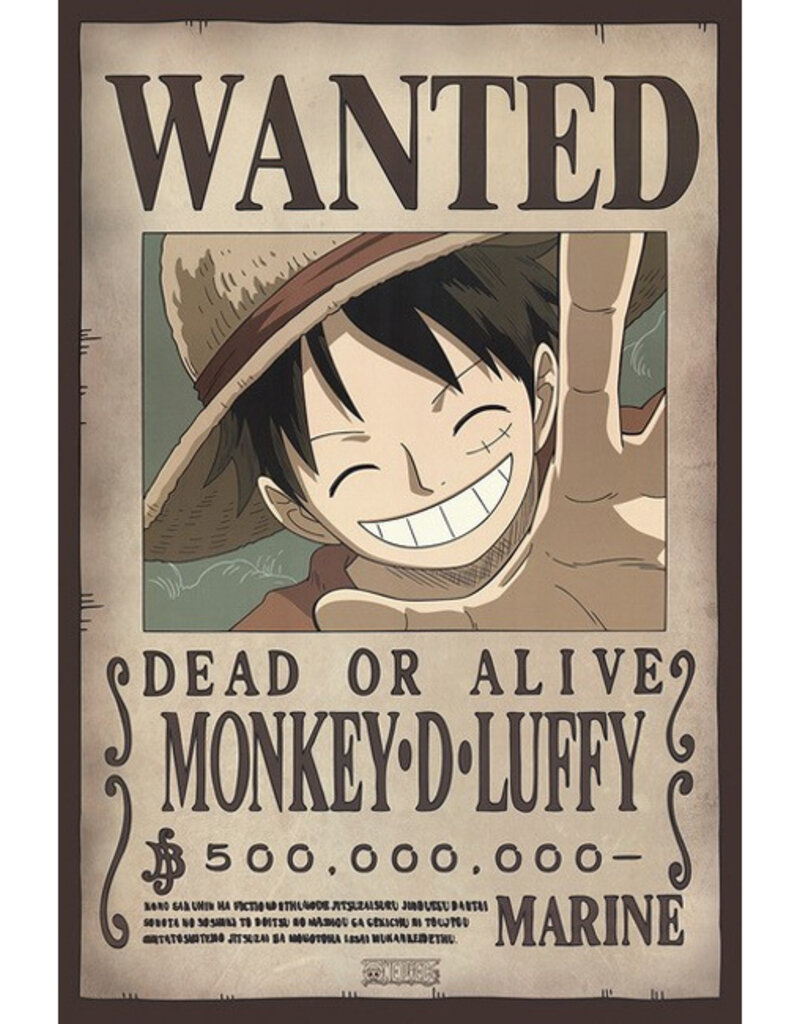 One Piece - Monkey Luffy Wanted Poster