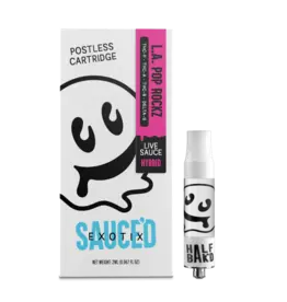 Half Baked Half Bak'D Live Resin Sauce'd Exotix THCP 2g Cart