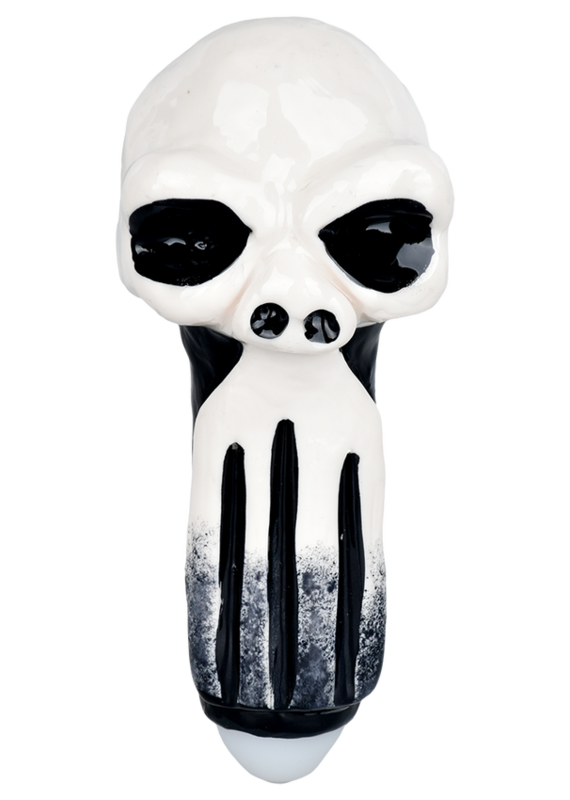 AFG Punishing Skull Glass Hand Pipe 5.25"