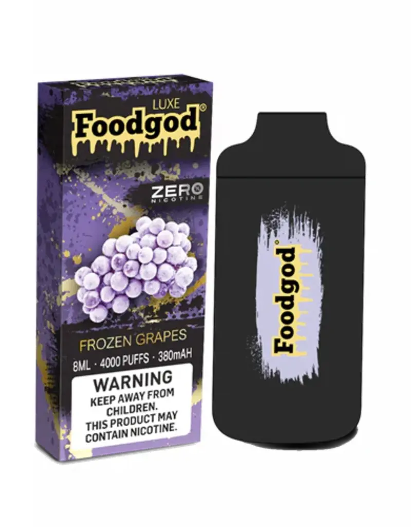 Food God Food God Zero Nicotine Disposable 4000 Frozen Grapes
