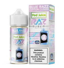 Pod Juice Raz X Pod Juice Blue Razz Cotton Clouds