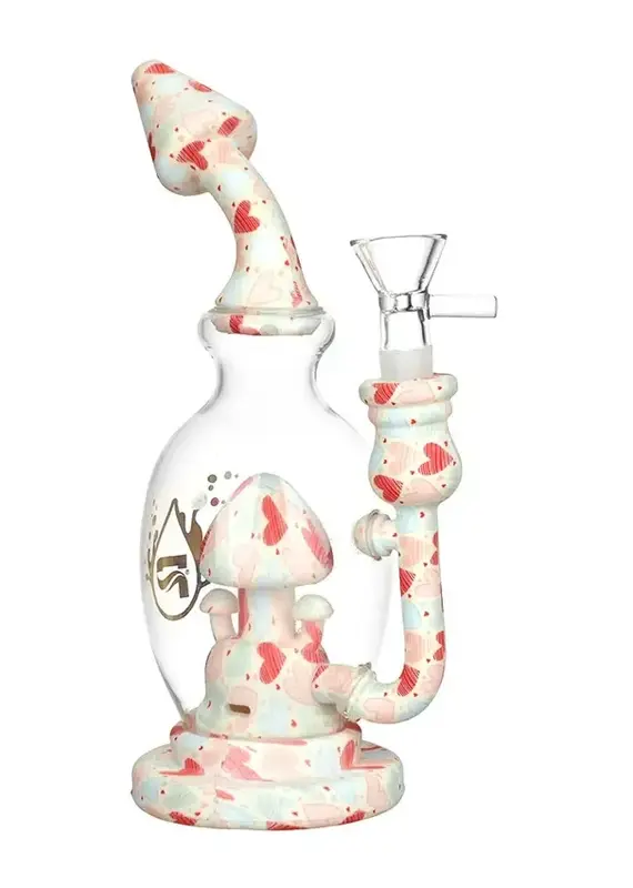 Pulsar Pulsar Shroom Celebration Water Pipe 8" - Heart