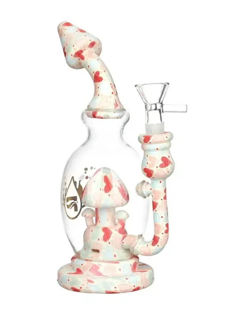 Pulsar Pulsar Shroom Celebration Water Pipe 8" - Heart