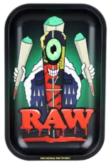 Raw Raw Black Cone Monster Metal Small Rolling Tray