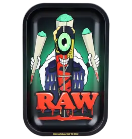 Raw Raw Black Cone Monster Metal Small Rolling Tray