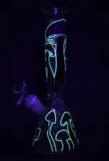 seshgear SeshGear Shrooms Are Watching Glow Glass Beaker Water Pipe 10" Assorted