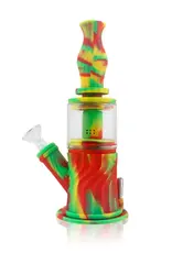 Silicone 4 in 1 Water Pipe 10" Assorted