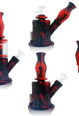 Silicone 4 in 1 Water Pipe 10" Assorted