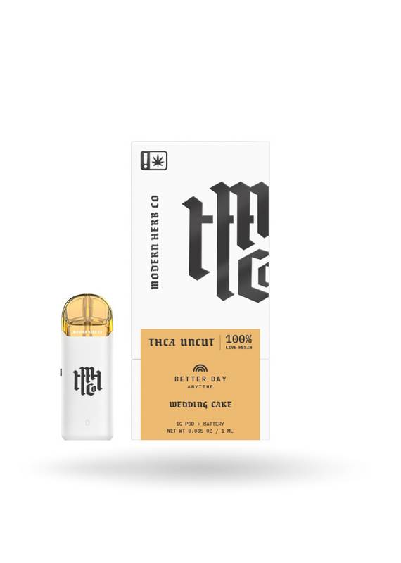 Modest and Co. Modern Herb Co THCA Artisan 1g Pod Starter Kit/Wedding Cake(Hybrid)