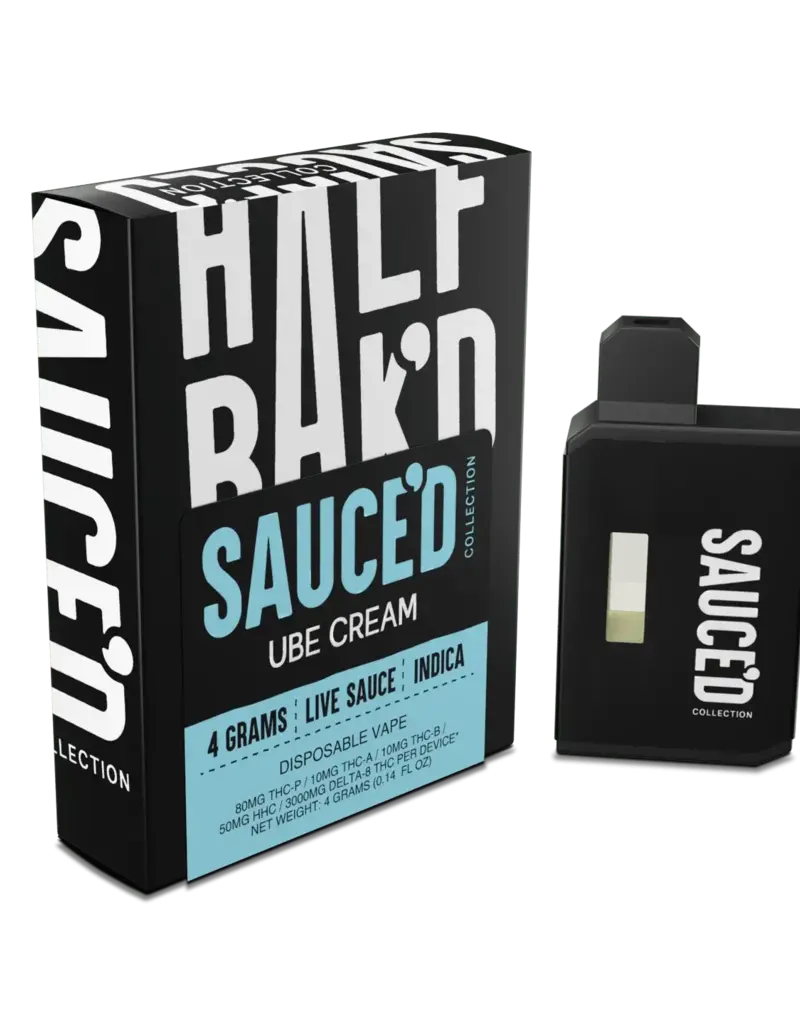 Half Baked Half Bak'd Live Resin Sauce'd THCP 4g Disposable