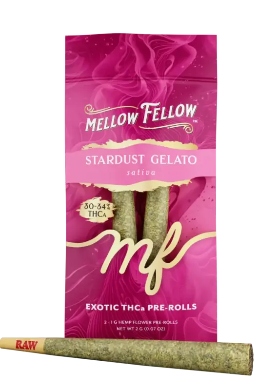 Mellow Fellow Mellow Fellow 2g THCA Exotic Pre Roll (2pc )