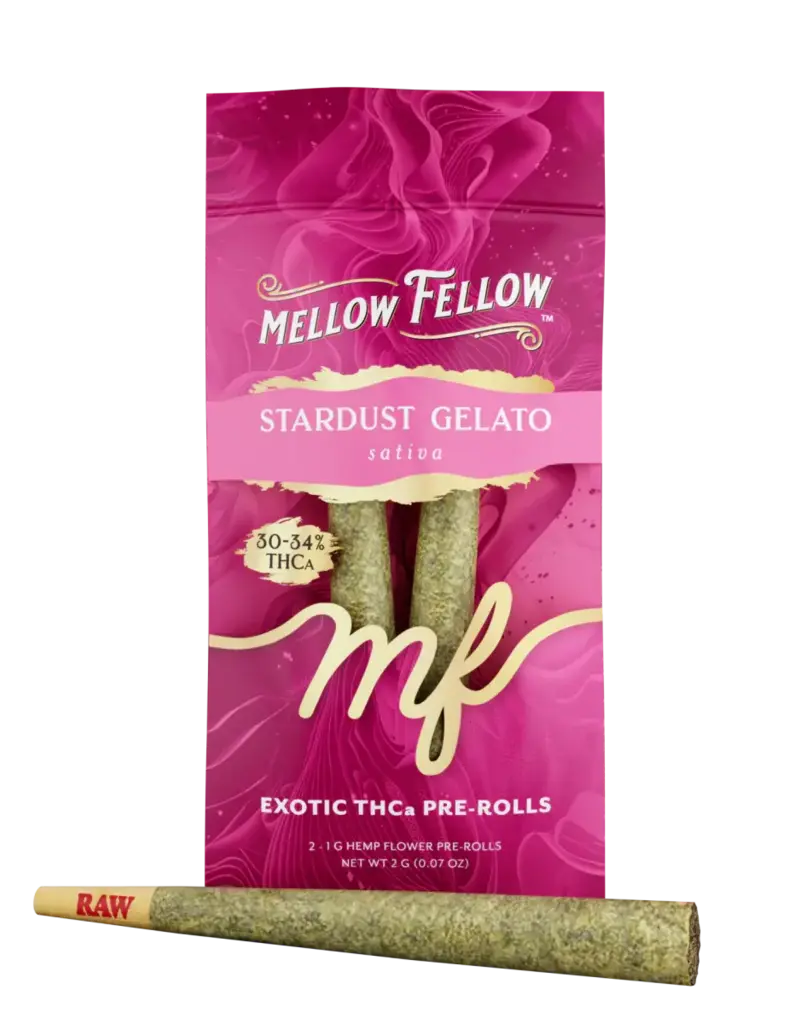Mellow Fellow Mellow Fellow 2g THCA Exotic Pre Roll (2pc )