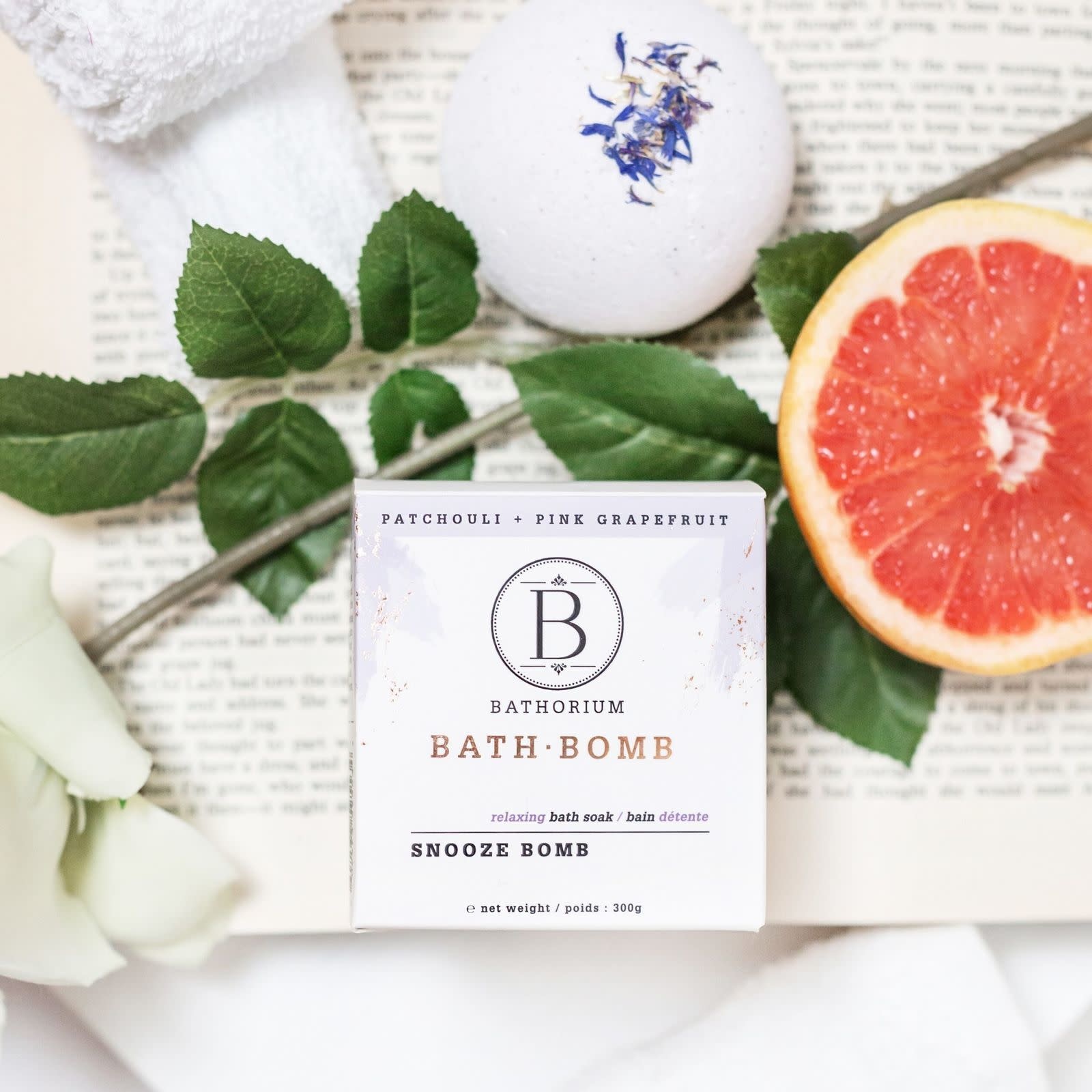 Bathorium BATHORIUM :  BOMBE DE BAIN - PATCHOULI & PAMPLEMOUSSE ROSE - SNOOZE BOMB