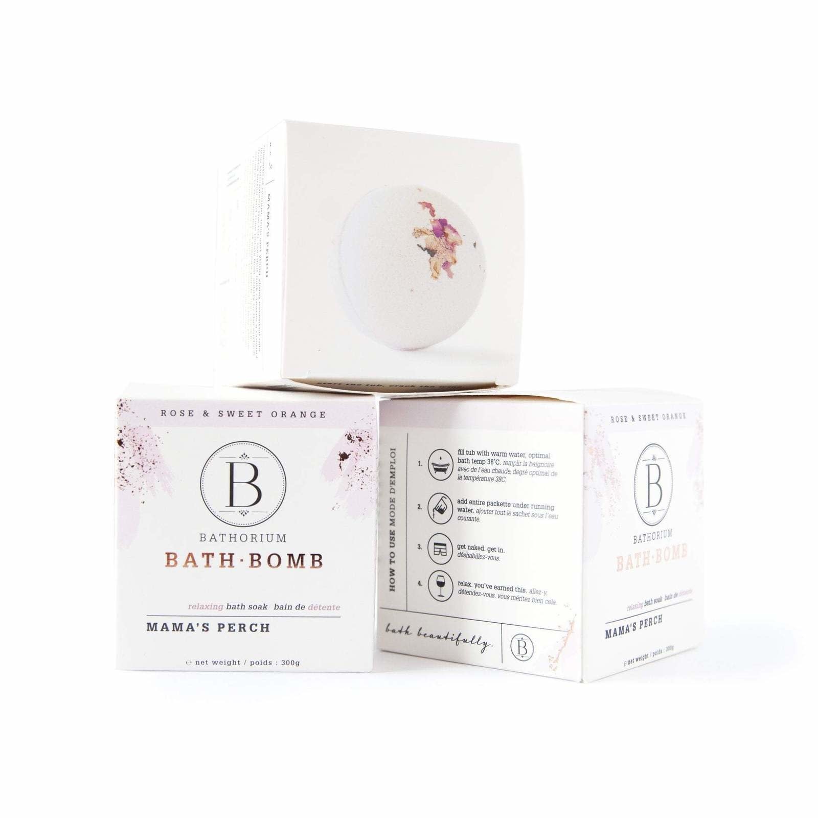 Bathorium BATHORIUM :  BOMBE DE BAIN - ROSE & ORANGE -  MAMA'S PERCH