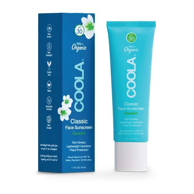 Coola COOLA : Crème solaire Classique pour le visage FPS 30 - Concombre