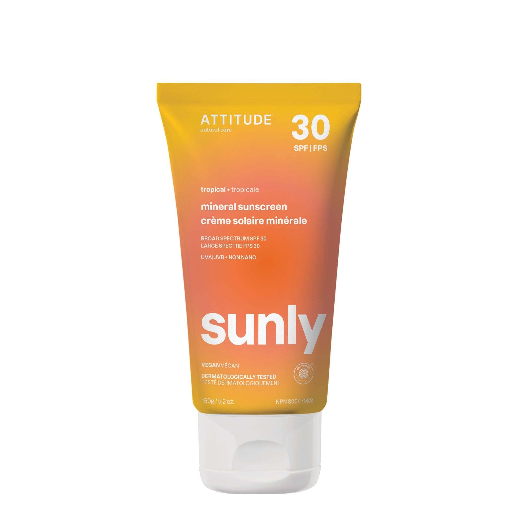 Attitude ATTITUDE :Sunly™ Crème solaire minérale fps 30 Tropicale | 150g