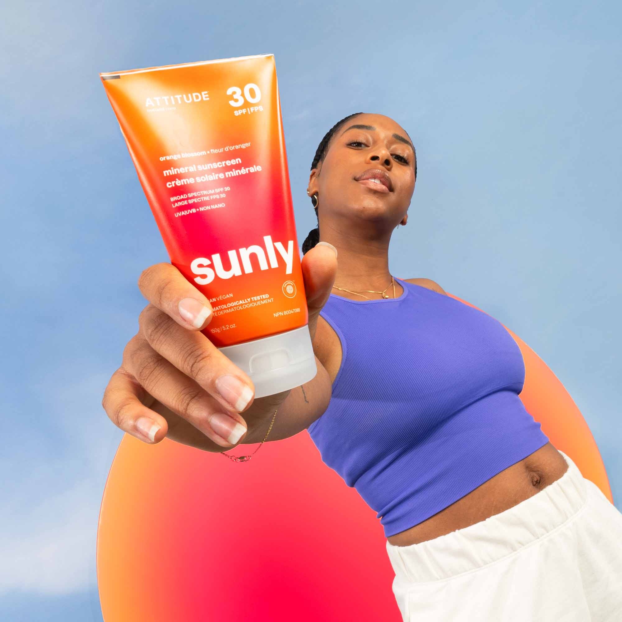 Attitude ATTITUDE : Sunly™ Crème solaire minérale fps 30 Fleur d'oranger | 150g