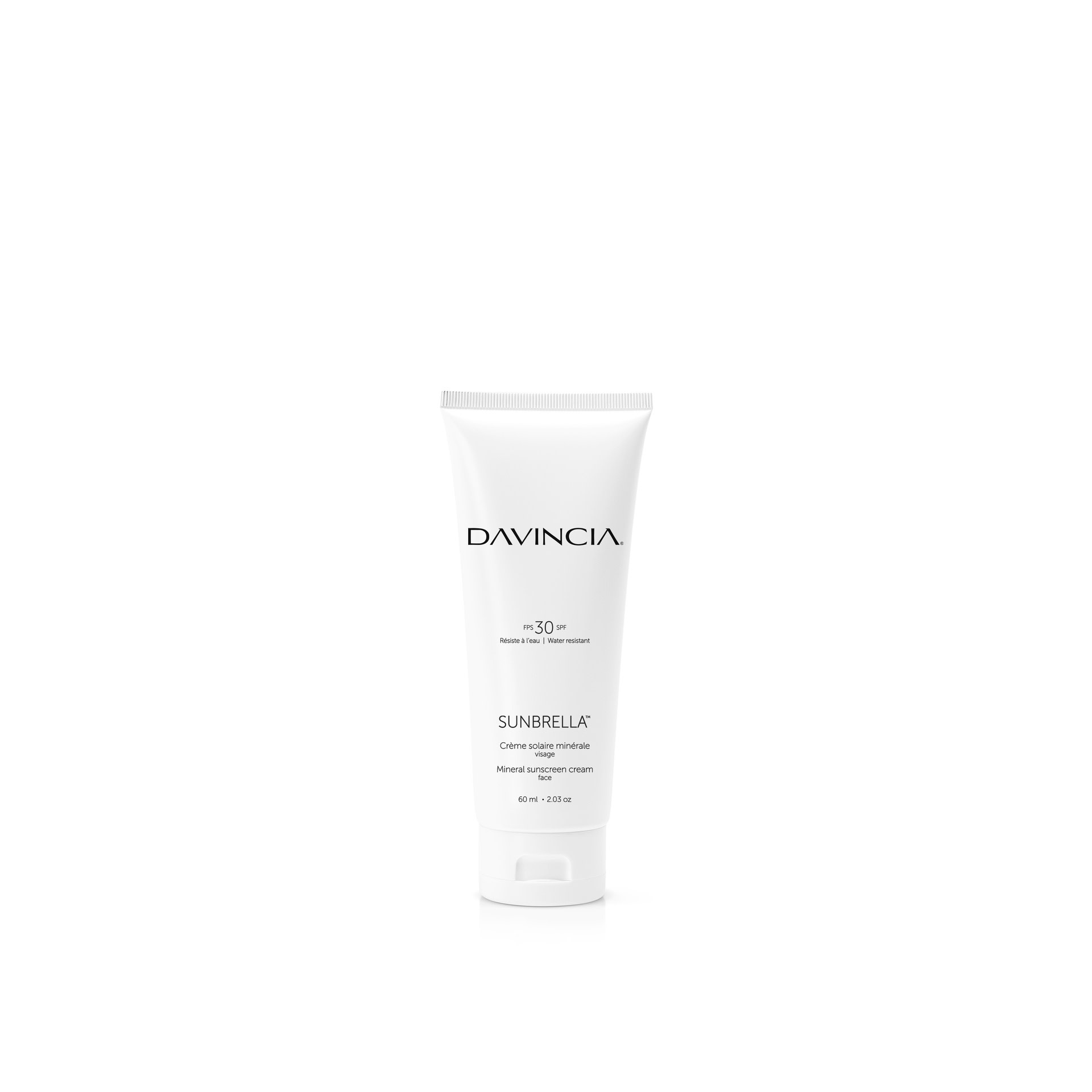 Davincia DAVINCIA : SUNBRELLA™ Crème solaire minérale FPS30 - Translucide