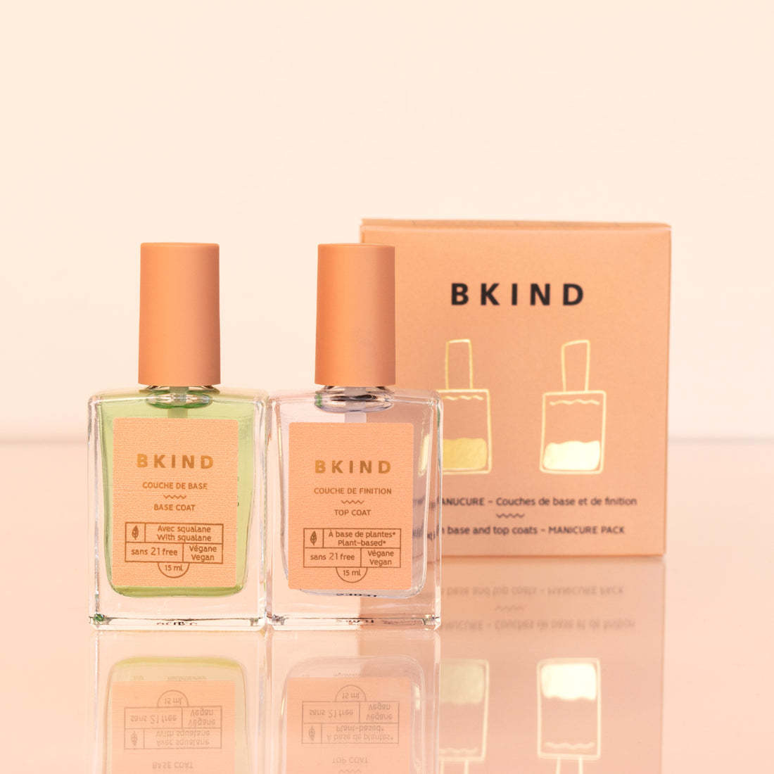BKIND BKIND : Coffret manucure - Couches de base et de finition