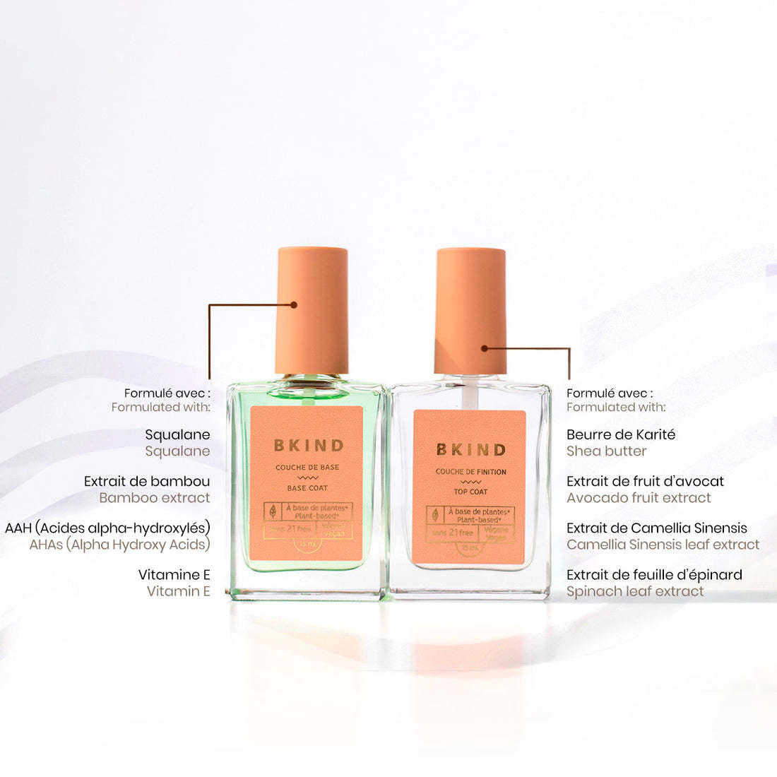 BKIND BKIND : Coffret manucure - Couches de base et de finition