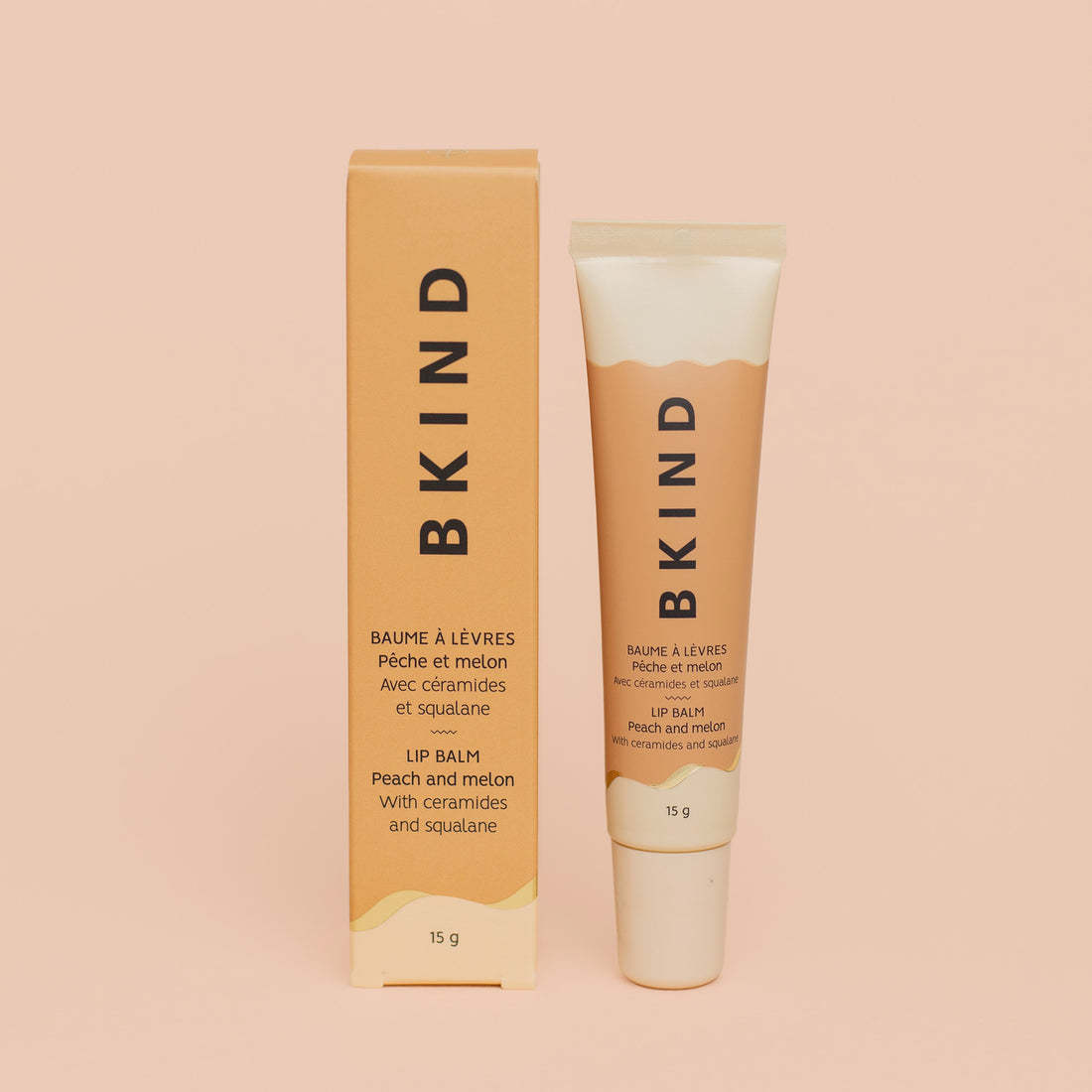 BKIND BKIND : Baume à lèvres nourrissant avec céramides - Pêche et melon