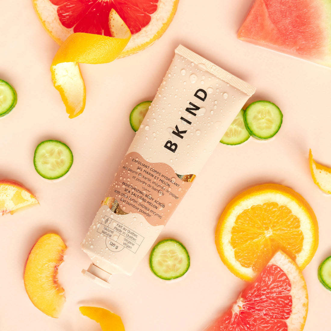 BKIND BKIND : Exfoliant corporel hydratant - Sel marin et melon