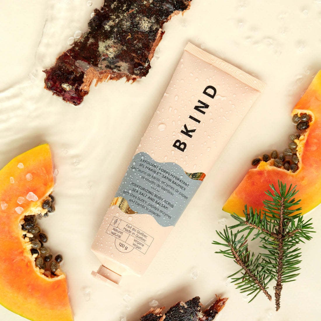 BKIND BKIND : Exfoliant corporel hydratant - Sel marin et sapin baumier