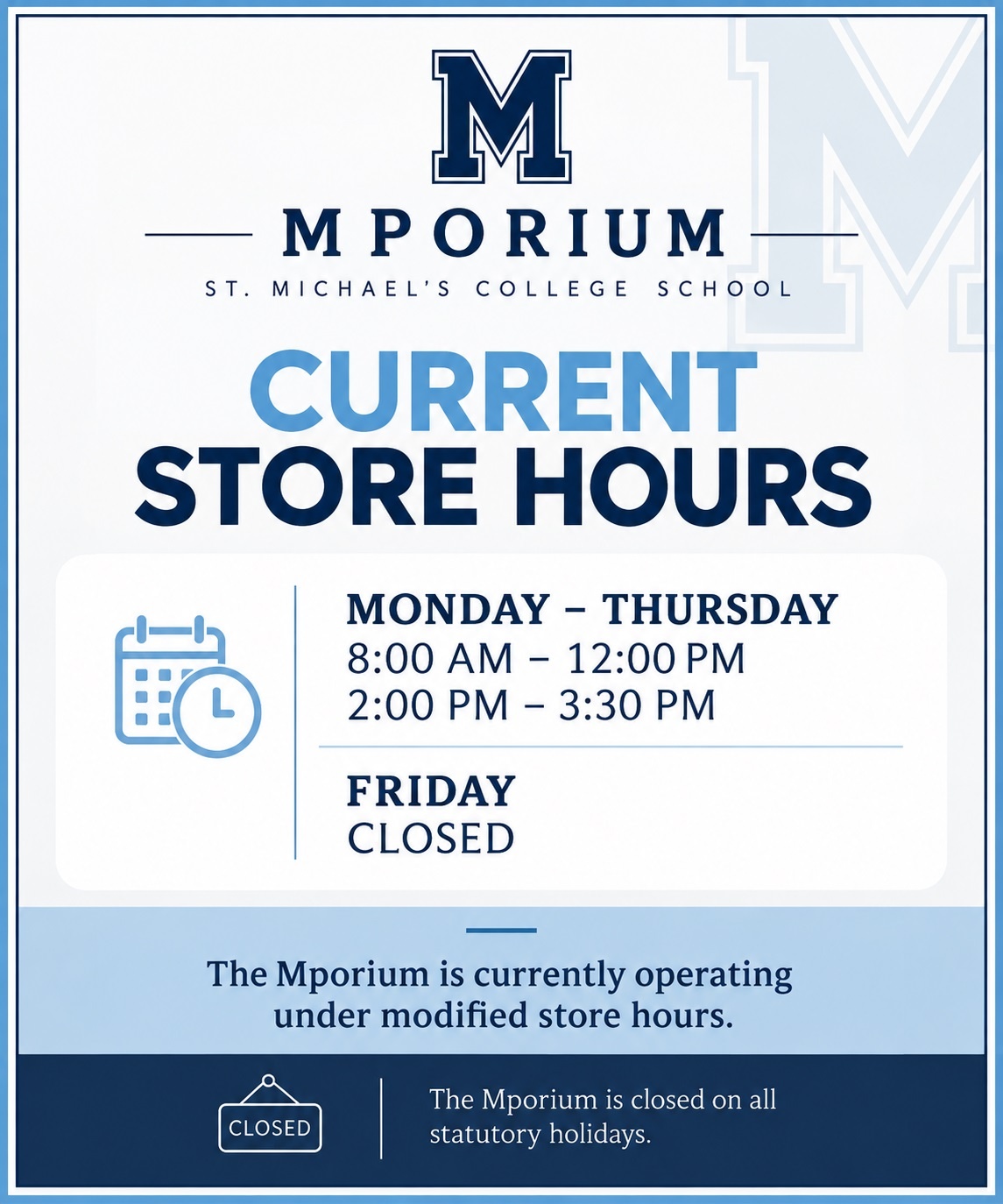 Temporary hours